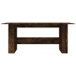 vidaXL Mesa de comedor madera de ingeniería roble ahumado 180x90x76 cm vidaXL Mesa de comedor madera de ingeniería roble ahumado 180x90x76 cm