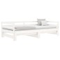 vidaXL Sofá cama nido madera maciza de pino blanco 90x190 cm