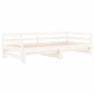 vidaXL Sofá cama nido madera maciza de pino blanco 90x190 cm