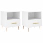vidaXL Mesitas de noche 2 uds madera ingeniería blanco 40x35x47,5 cm