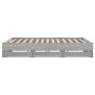 vidaXL Cama con cajones madera ingeniería gris Sonoma 180x200 cm vidaXL Cama con cajones madera ingeniería gris Sonoma 180x200 cm