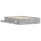 vidaXL Cama con cajones madera ingeniería gris hormigón 120x200 cm