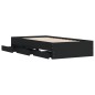 vidaXL Cama con cajones madera de ingeniería negro 100x200 cm