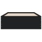 vidaXL Cama con cajones madera de ingeniería negro 100x200 cm
