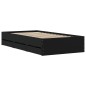vidaXL Cama con cajones madera de ingeniería negro 100x200 cm