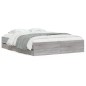 vidaXL Cama con cajones madera ingeniería gris Sonoma 140x190 cm vidaXL Cama con cajones madera ingeniería gris Sonoma 140x190 cm