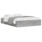 vidaXL Cama con cajones madera ingeniería gris Sonoma 140x190 cm vidaXL Cama con cajones madera ingeniería gris Sonoma 140x190 cm