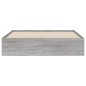 vidaXL Cama con cajones madera ingeniería gris Sonoma 140x190 cm vidaXL Cama con cajones madera ingeniería gris Sonoma 140x190 cm