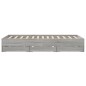 vidaXL Cama con cajones madera ingeniería gris Sonoma 140x190 cm vidaXL Cama con cajones madera ingeniería gris Sonoma 140x190 cm