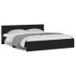 vidaXL Estructura de cama con cabecero negra 200x200 cm vidaXL Estructura de cama con cabecero negra 200x200 cm