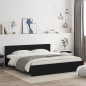 vidaXL Estructura de cama con cabecero negra 180x200 cm vidaXL Estructura de cama con cabecero negra 180x200 cm
