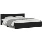 vidaXL Estructura de cama con cabecero negra 180x200 cm vidaXL Estructura de cama con cabecero negra 180x200 cm