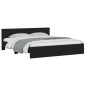 vidaXL Estructura de cama con cabecero negra 180x200 cm vidaXL Estructura de cama con cabecero negra 180x200 cm