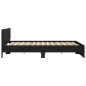 vidaXL Estructura de cama con cabecero negra 180x200 cm vidaXL Estructura de cama con cabecero negra 180x200 cm