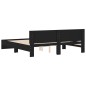 vidaXL Estructura de cama con cabecero negra 180x200 cm vidaXL Estructura de cama con cabecero negra 180x200 cm