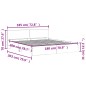 vidaXL Estructura de cama con cabecero negra 180x200 cm vidaXL Estructura de cama con cabecero negra 180x200 cm