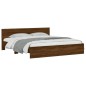 vidaXL Estructura de cama con cabecero marrón roble 160x200 cm vidaXL Estructura de cama con cabecero marrón roble 160x200 cm