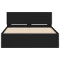 vidaXL Estructura de cama con cabecero negro 135x190 cm vidaXL Estructura de cama con cabecero negro 135x190 cm