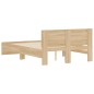 vidaXL Estructura de cama con cabecero roble Sonoma 120x190 cm vidaXL Estructura de cama con cabecero roble Sonoma 120x190 cm