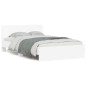 vidaXL Estructura de cama con cabecero blanca 120x190 cm vidaXL Estructura de cama con cabecero blanca 120x190 cm