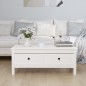 vidaXL Mesa de centro de madera maciza de pino blanco 100x50x40 cm vidaXL Mesa de centro de madera maciza de pino blanco 100x50x40 cm