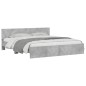 vidaXL Estructura de cama cabecero y luces LED gris hormigón 180x200cm vidaXL Estructura de cama cabecero y luces LED gris hormigón 180x200cm