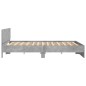 vidaXL Estructura de cama cabecero y luces LED gris hormigón 180x200cm vidaXL Estructura de cama cabecero y luces LED gris hormigón 180x200cm