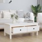 vidaXL Mesa de centro de madera maciza de pino blanco 100x50x40 cm vidaXL Mesa de centro de madera maciza de pino blanco 100x50x40 cm
