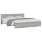 vidaXL Estructura de cama cabecero y luces LED gris Sonoma 180x200 cm vidaXL Estructura de cama cabecero y luces LED gris Sonoma 180x200 cm