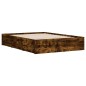 vidaXL Cama con cajones madera de ingeniería roble ahumado 120x190 cm vidaXL Cama con cajones madera de ingeniería roble ahumado 120x190 cm