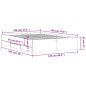 vidaXL Cama con cajones madera de ingeniería roble ahumado 120x190 cm vidaXL Cama con cajones madera de ingeniería roble ahumado 120x190 cm