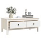 vidaXL Mesa de centro de madera maciza de pino blanco 100x50x40 cm vidaXL Mesa de centro de madera maciza de pino blanco 100x50x40 cm