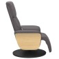 vidaXL Sillón reclinable de masaje con reposapiés cuero sintético gris vidaXL Sillón reclinable de masaje con reposapiés cuero sintético gris