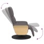 vidaXL Sillón reclinable de masaje con reposapiés cuero sintético gris vidaXL Sillón reclinable de masaje con reposapiés cuero sintético gris