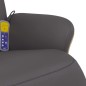 vidaXL Sillón reclinable de masaje con reposapiés cuero sintético gris vidaXL Sillón reclinable de masaje con reposapiés cuero sintético gris