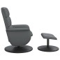 vidaXL Sillón de masaje reclinable con reposapiés cuero sintético gris vidaXL Sillón de masaje reclinable con reposapiés cuero sintético gris