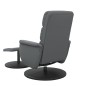 vidaXL Sillón de masaje reclinable con reposapiés cuero sintético gris vidaXL Sillón de masaje reclinable con reposapiés cuero sintético gris