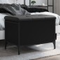 vidaXL Banco con almacenaje madera de ingeniería negro 62x42x45 cm vidaXL Banco con almacenaje madera de ingeniería negro 62x42x45 cm