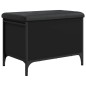 vidaXL Banco con almacenaje madera de ingeniería negro 62x42x45 cm vidaXL Banco con almacenaje madera de ingeniería negro 62x42x45 cm