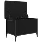 vidaXL Banco con almacenaje madera de ingeniería negro 62x42x45 cm vidaXL Banco con almacenaje madera de ingeniería negro 62x42x45 cm