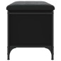 vidaXL Banco con almacenaje madera de ingeniería negro 62x42x45 cm vidaXL Banco con almacenaje madera de ingeniería negro 62x42x45 cm