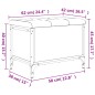 vidaXL Banco con almacenaje madera de ingeniería negro 62x42x45 cm vidaXL Banco con almacenaje madera de ingeniería negro 62x42x45 cm