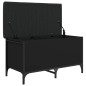 vidaXL Banco con almacenaje madera de ingeniería negro 82x42x45 cm vidaXL Banco con almacenaje madera de ingeniería negro 82x42x45 cm