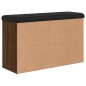 vidaXL Banco zapatero madera de ingeniería marrón roble 82x32x50 cm vidaXL Banco zapatero madera de ingeniería marrón roble 82x32x50 cm