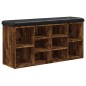 vidaXL Banco zapatero madera de ingeniería roble ahumado 102x32x50 cm vidaXL Banco zapatero madera de ingeniería roble ahumado 102x32x50 cm