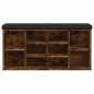 vidaXL Banco zapatero madera de ingeniería roble ahumado 102x32x50 cm vidaXL Banco zapatero madera de ingeniería roble ahumado 102x32x50 cm