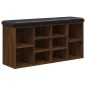 vidaXL Banco zapatero madera de ingeniería marrón roble 102x32x50 cm