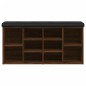 vidaXL Banco zapatero madera de ingeniería marrón roble 102x32x50 cm