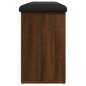 vidaXL Banco zapatero madera de ingeniería marrón roble 102x32x50 cm