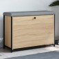 vidaXL Banco zapatero con cajón abatible roble Sonoma 82x32x56 cm vidaXL Banco zapatero con cajón abatible roble Sonoma 82x32x56 cm